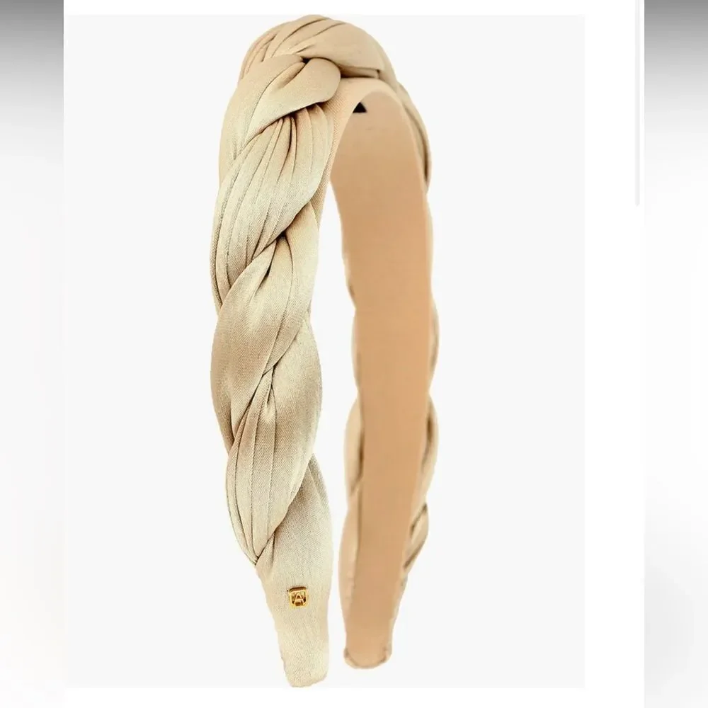 Alexandre de Paris Braided Woven Satin Headband